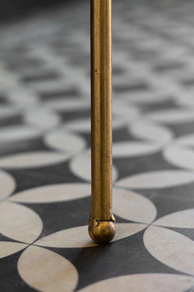Antique Brass & Glass Side Table - Image 4
