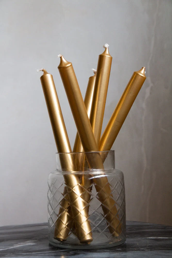 Beautiful Dinner Candle - Metallic Gold - Image 5