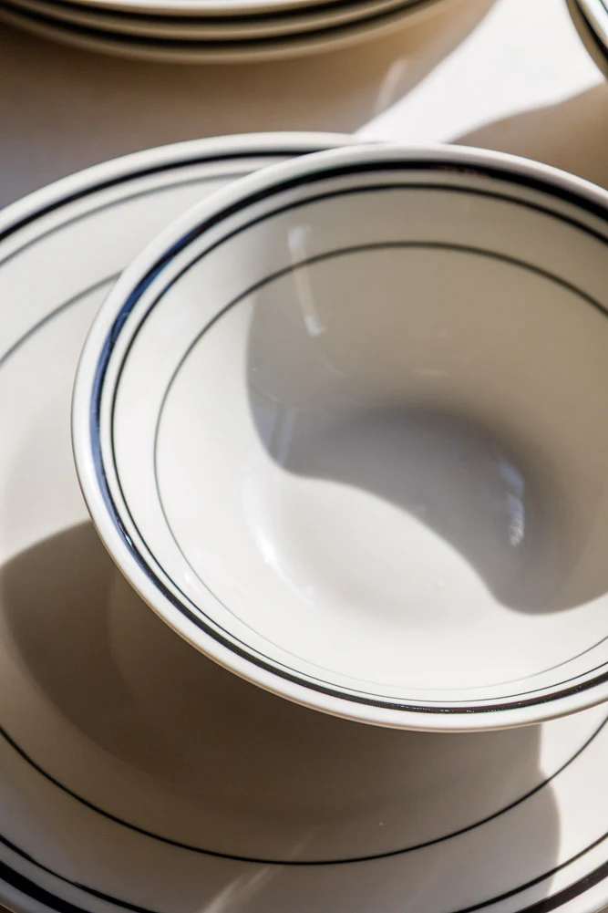 Bistro Style Black & White Dinnerware - 2 Options Available - Image 5