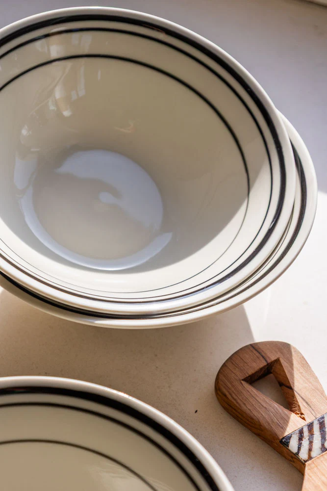 Bistro Style Black & White Dinnerware - 2 Options Available - Image 6