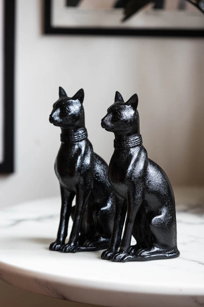 Black Sitting Cat Bookends - Image 12