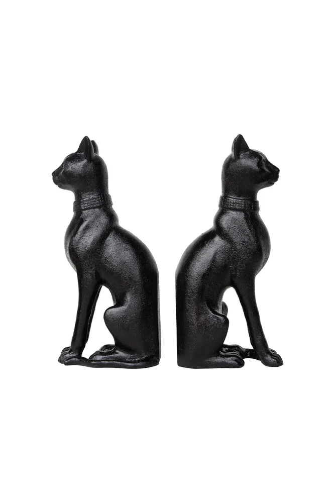 Black Sitting Cat Bookends - Image 13