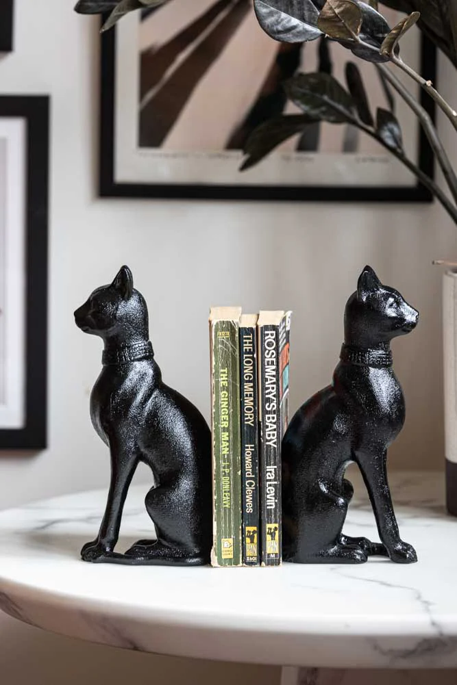 Black Sitting Cat Bookends - Image 7