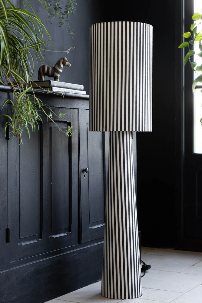 Black & White Stripe Floor Lamp - Image 5