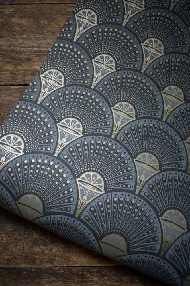 Divine Savages Deco Martini Smokey Gold Wallpaper - Image 11