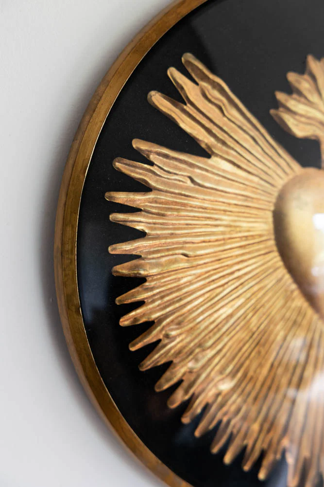 Framed Golden Milagro Heart Decoration - Image 2