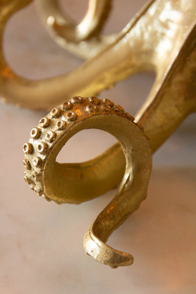 Gold Octopus Candlestick Holder - Image 4