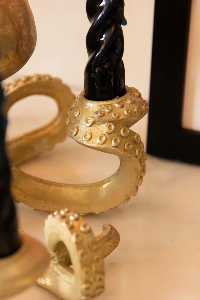 Gold Octopus Candlestick Holder - Image 6