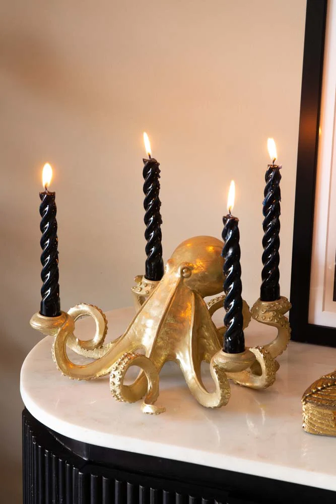 Gold Octopus Candlestick Holder - Image 7