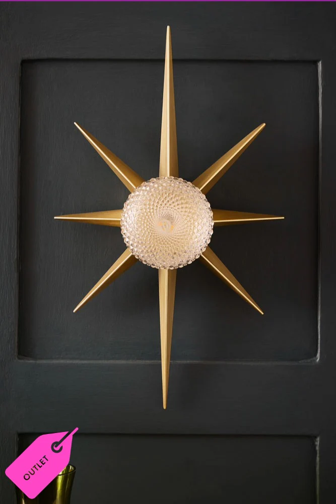 Gold Starburst Wall Light Medium - SAMPLE