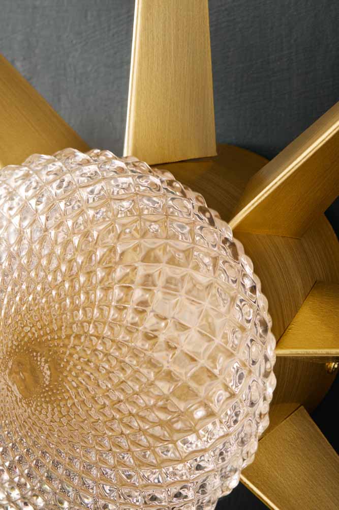 Gold Starburst Wall Light Medium - SAMPLE - Image 3