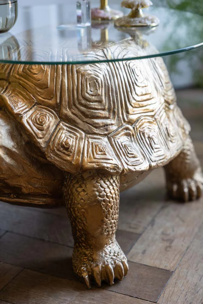 Gold Tortoise Side Table - Image 6