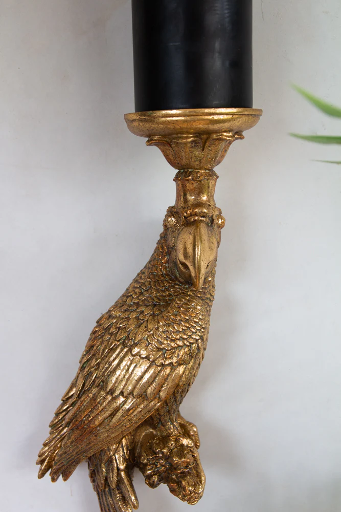 Golden Macaw Parrot Candle Holder - Image 2