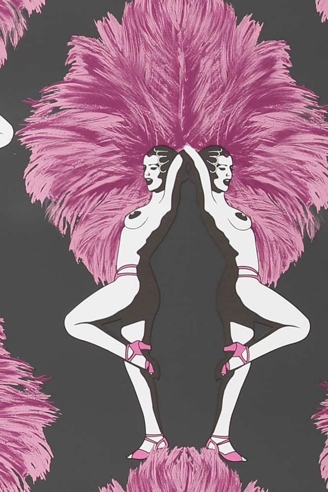 Graduate Collection Showgirl Black & Hot Pink Wallpaper - Image 9