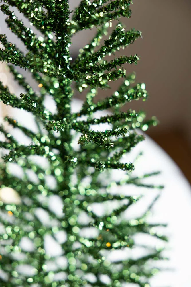 Green Tinsel Christmas Tree - Image 3