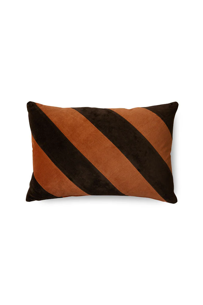 HKLIVING Coffee & Mocha Striped Velvet Cushion - Image 6