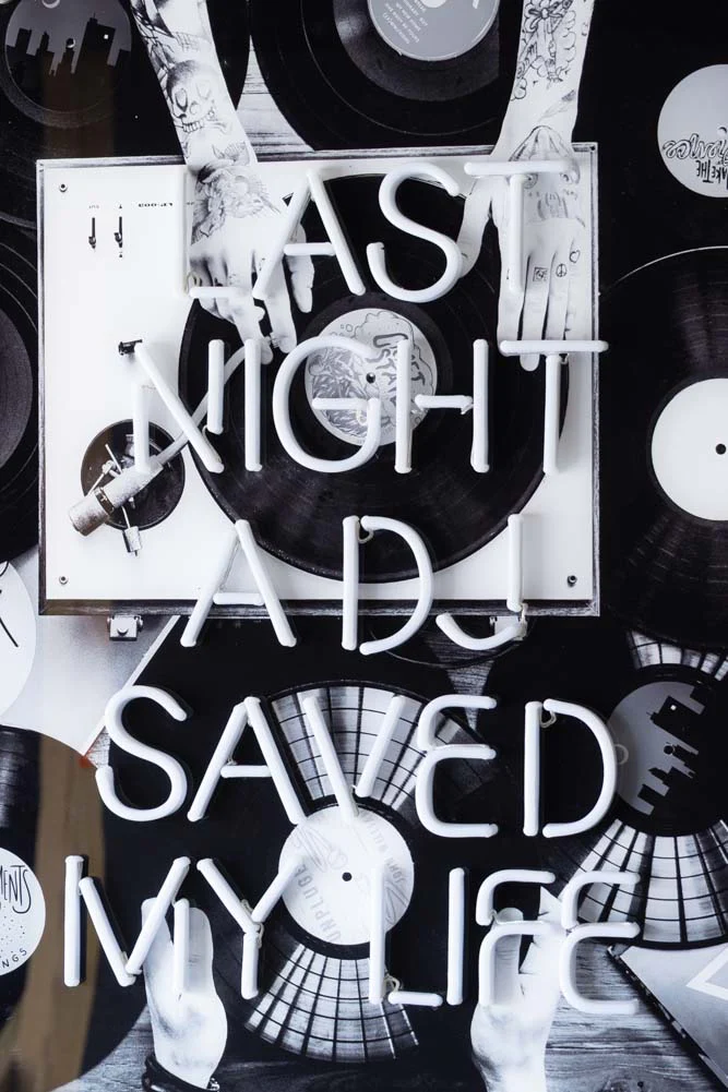 Last Night A DJ Saved My Life...Framed Neon Wall Light - Available in Two Options - Image 5