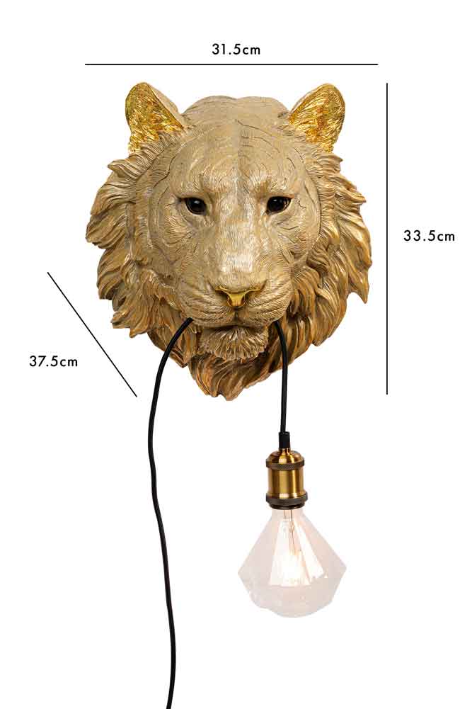 Lion Head Wall Light - Image 7