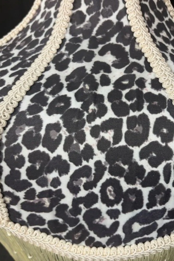 Monochrome Leopard Print Tassel Edge Ceiling Light - SECONDS - Image 5
