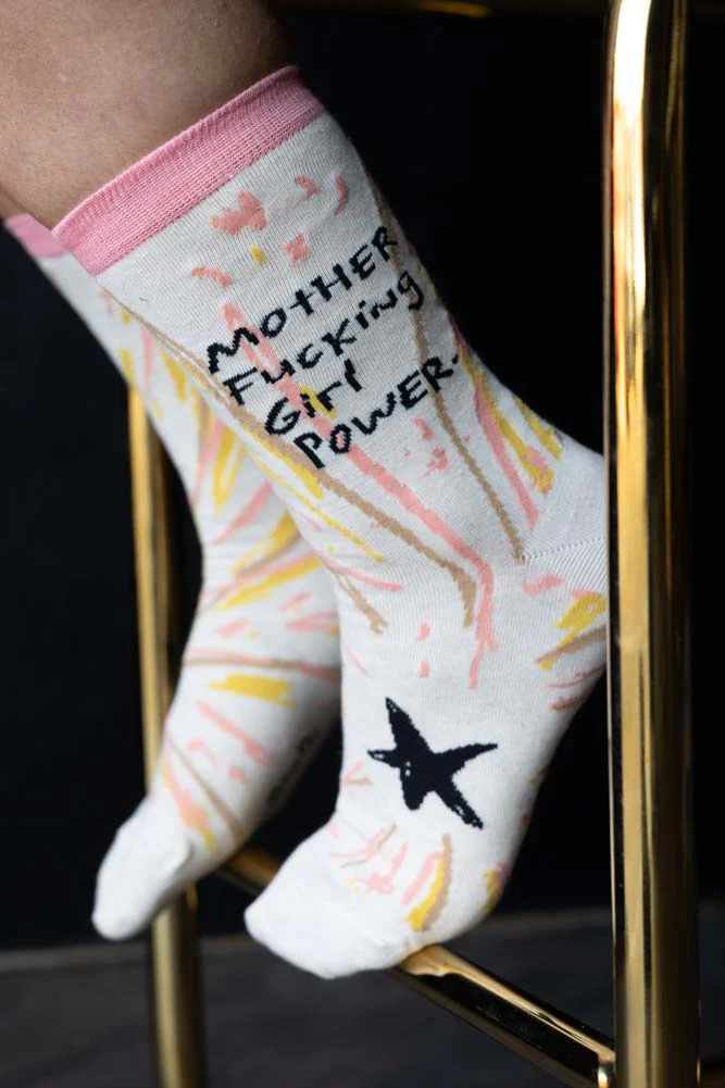 Mother Fucking Girl Power Womens Crew Socks - Image 6