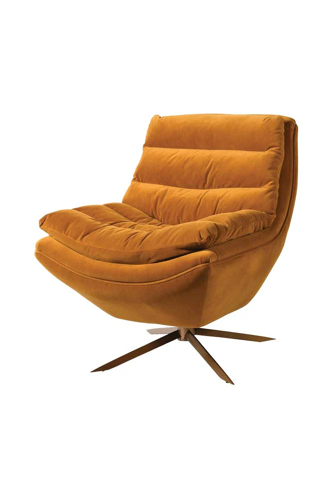 Mustard Velvet Swivel Chair - Image 8