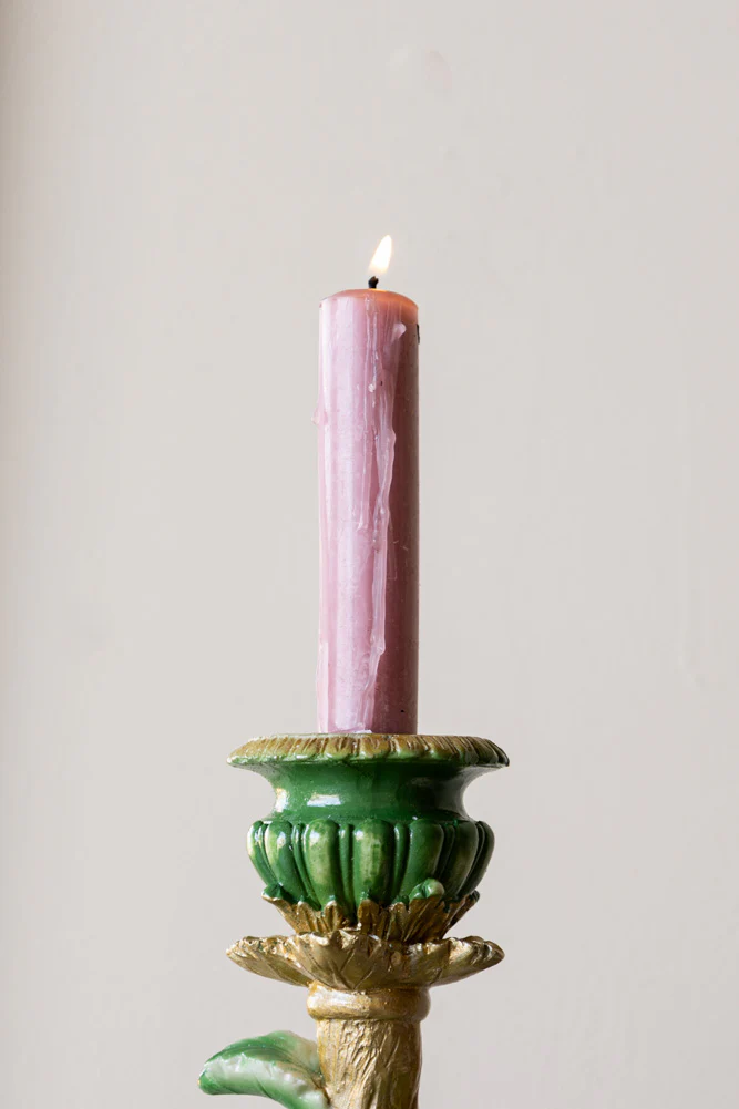 Ornate Gold & Green Parrot Candlestick Holder - Image 8