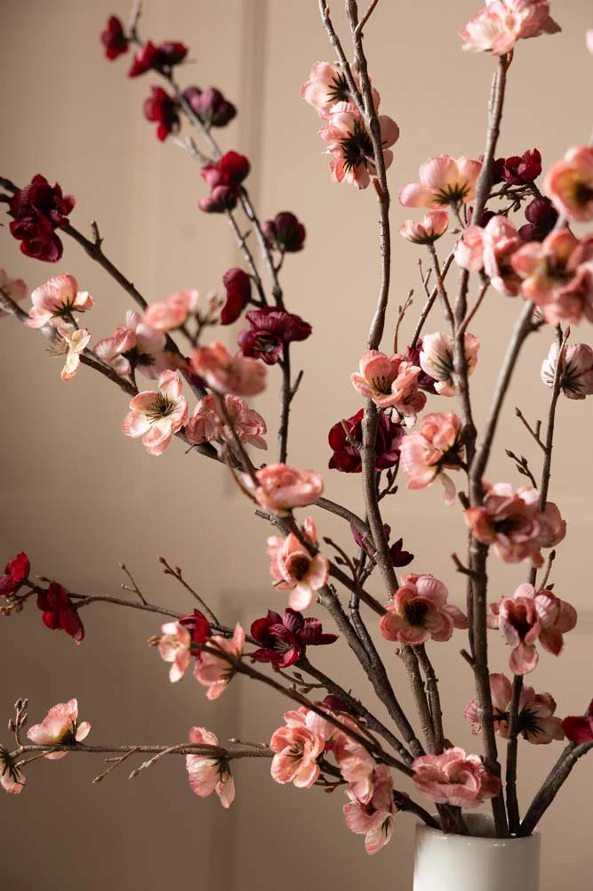 Pretty Faux Cherry Blossom Stem in Pale Pink - Image 7