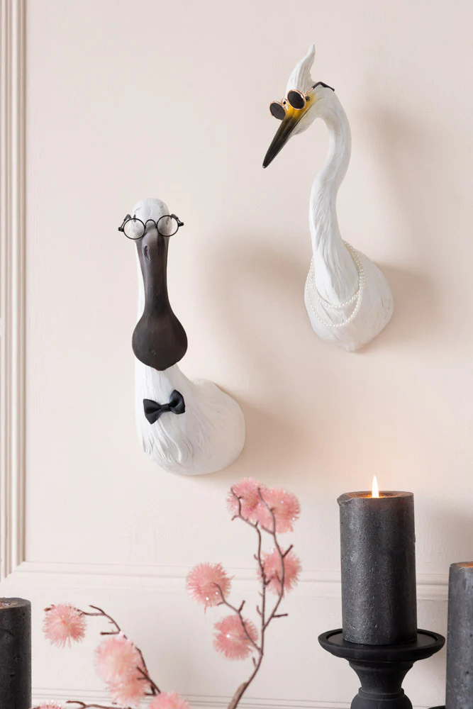 Sharon The Quirky Bird With Spectacles & Bow Tie Wall Art - Image 3