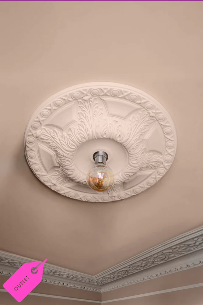 Ready-To-Paint Plaster Ceiling Rose Large - SAMPLE