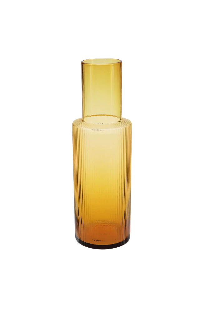 Ribbed Amber Glass Carafe & Tumbler - Available in Two Options - Image 12