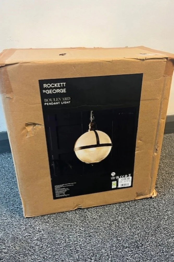 Ribbed Boulevard Orb Indoor/Outdoor Ceiling Light - SECONDS - Image 2