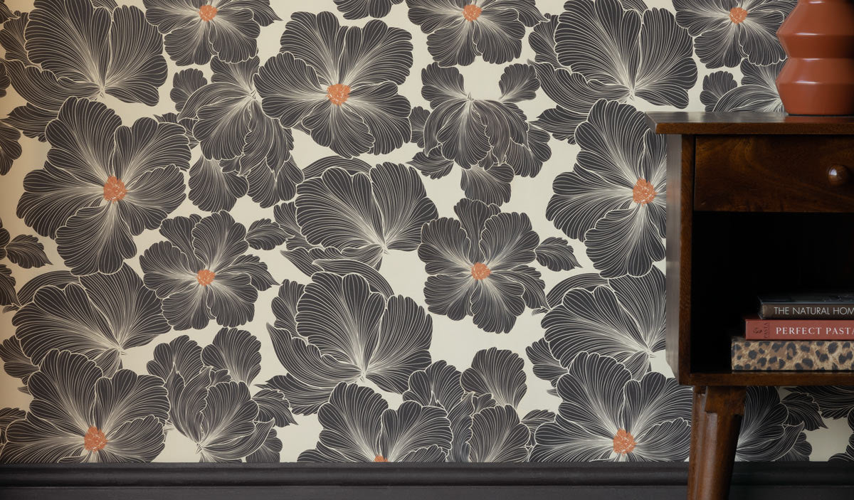 Rockett St George Bohemian Bloom Graphite Wallpaper - Image 13