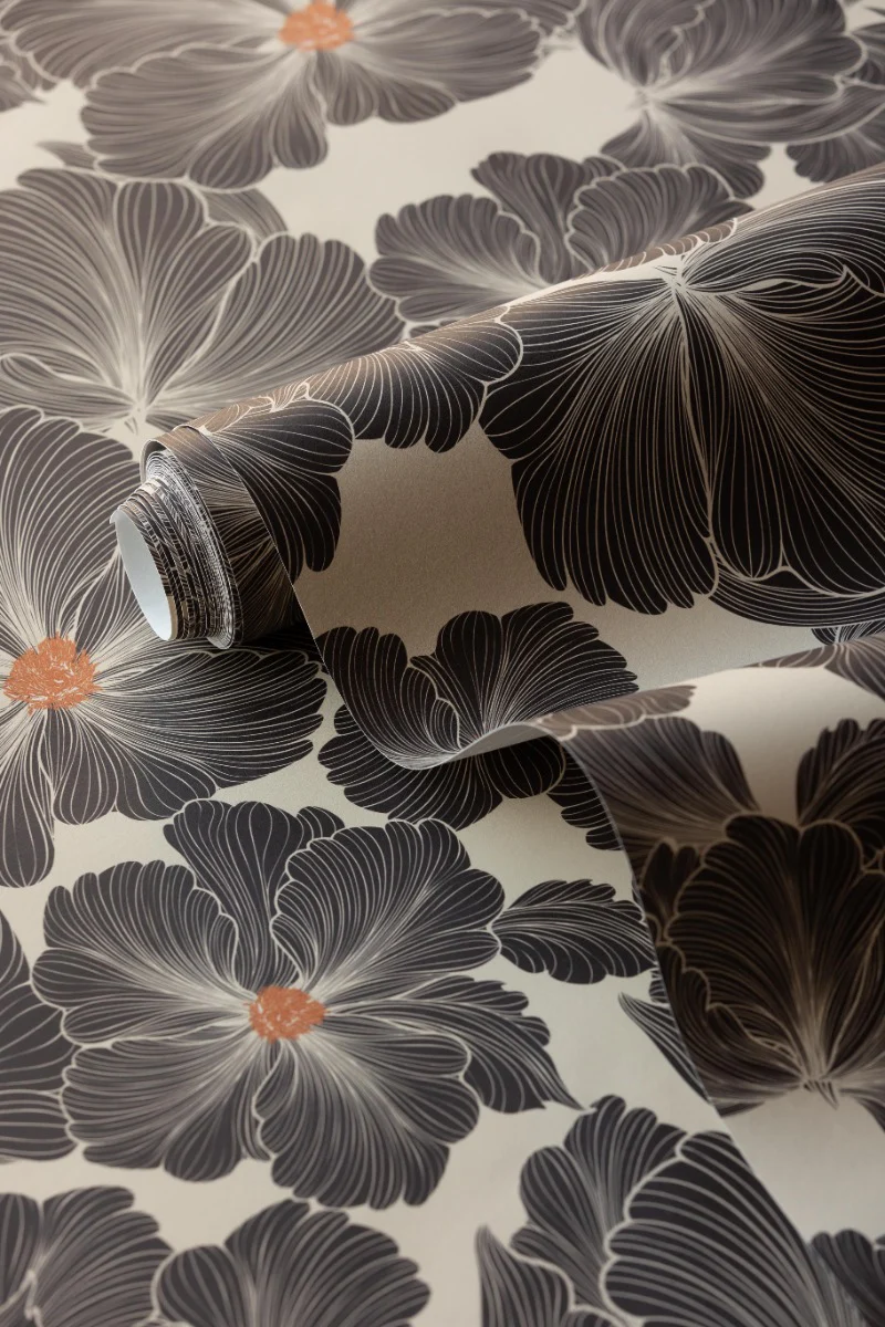 Rockett St George Bohemian Bloom Graphite Wallpaper - Image 3