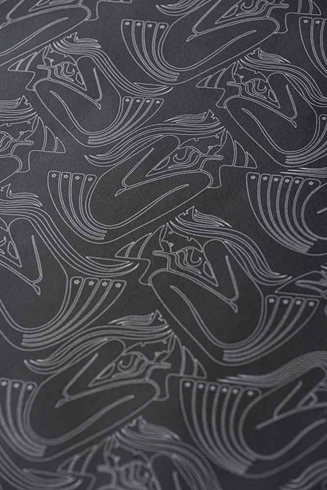 Rockett St George Deco Nymph Midnight Wallpaper - Image 5