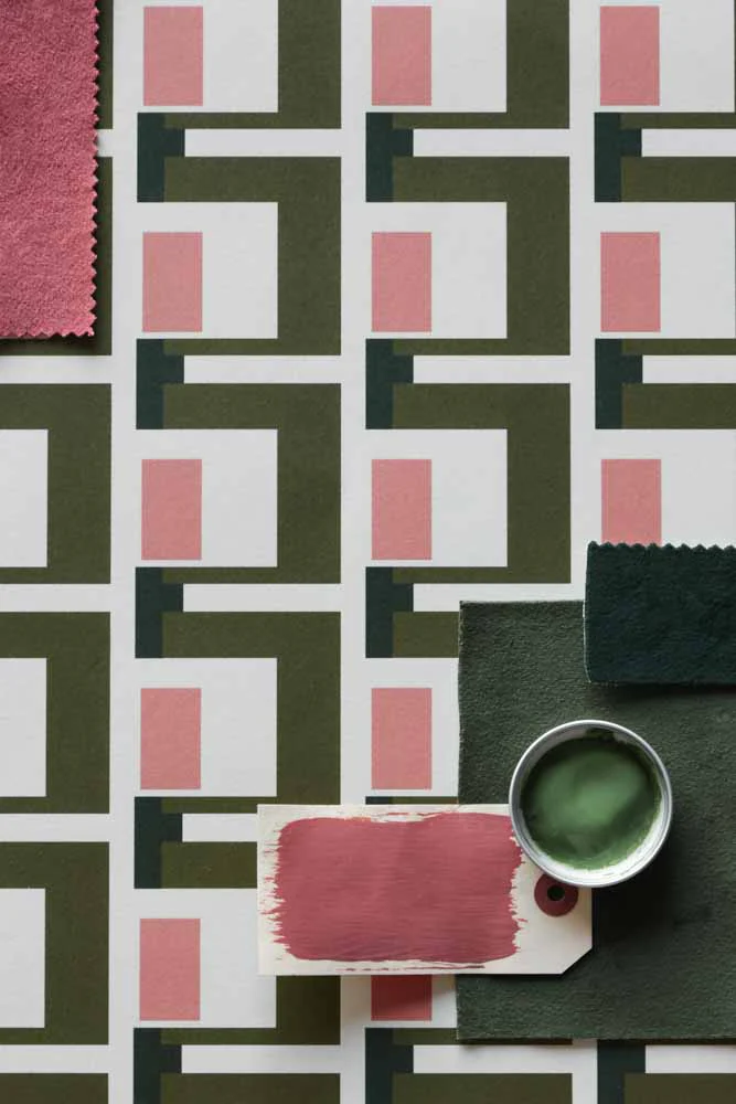 Rockett St George Electric Geometric Avocado Wallpaper - Image 12