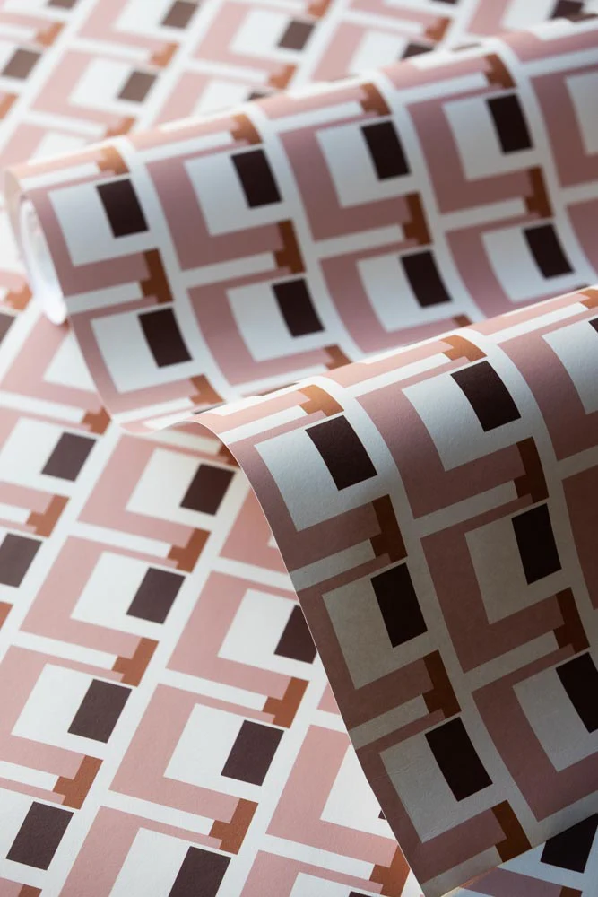 Rockett St George Electric Geometric Peach Wallpaper - Image 7