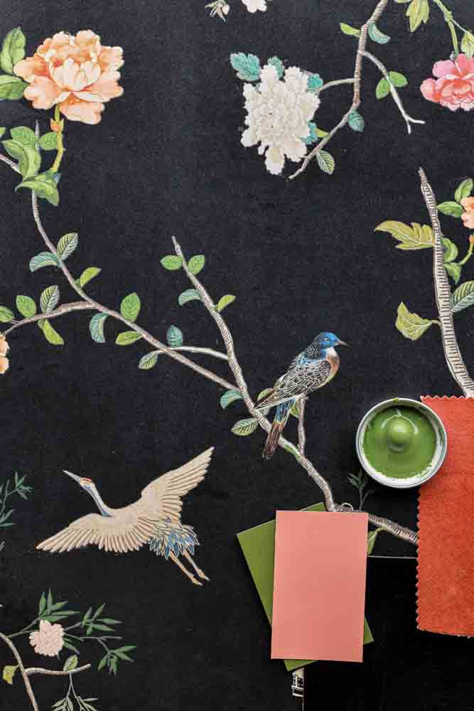 Rockett St George Modern Chinoiserie Black Ink Wallpaper - Image 20