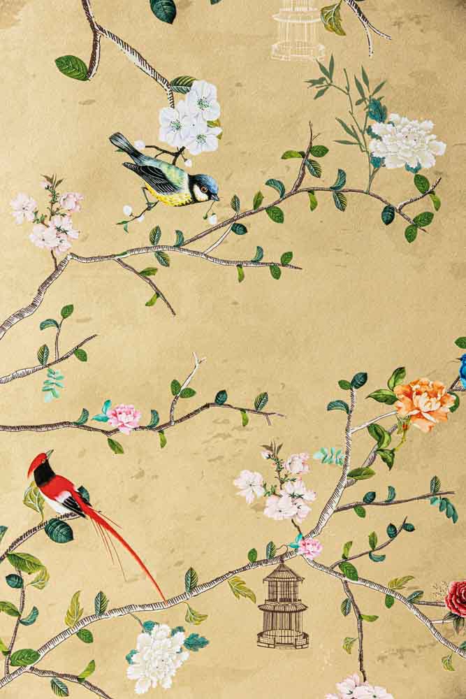 Rockett St George Modern Chinoiserie Antique Gold Wallpaper - Image 17
