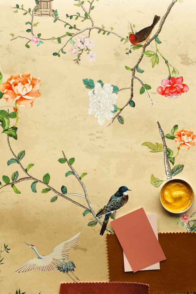 Rockett St George Modern Chinoiserie Antique Gold Wallpaper - Image 18