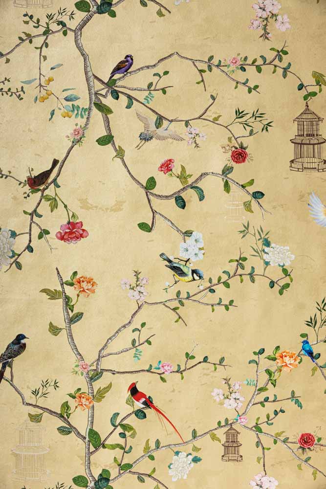 Rockett St George Modern Chinoiserie Antique Gold Wallpaper - Image 8