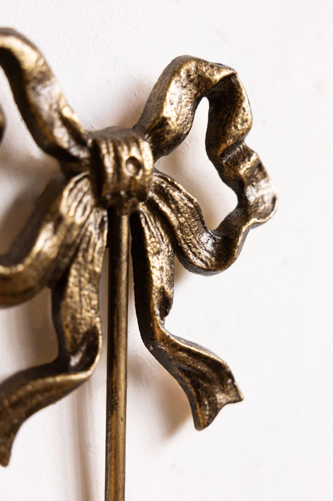 Set of 2 Pretty Gold Bow Wall Hooks - Image 4