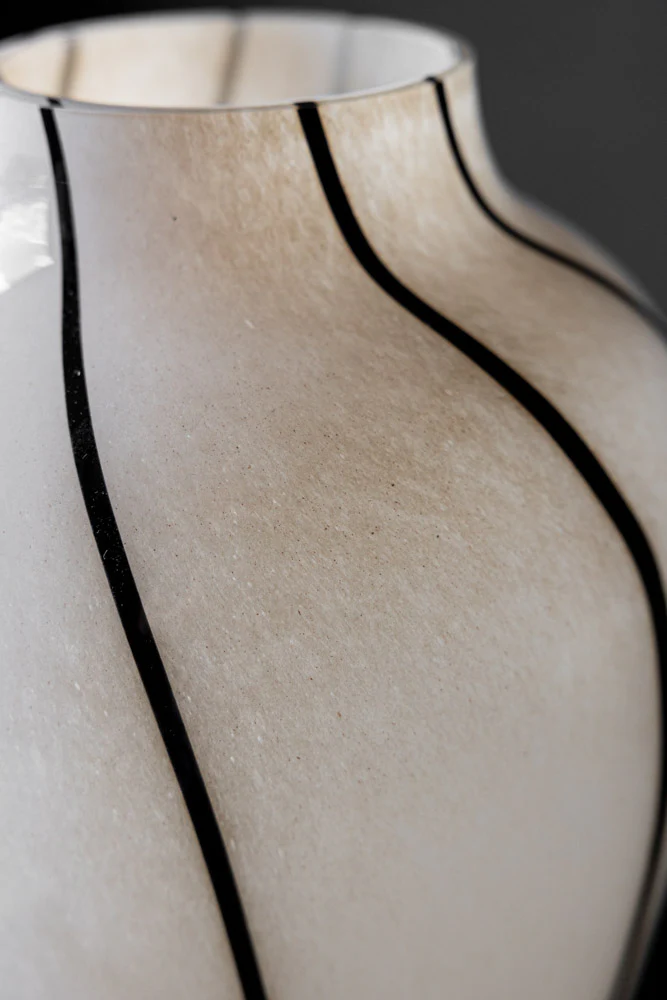Statement Monochrome Swirl Vase - Image 3