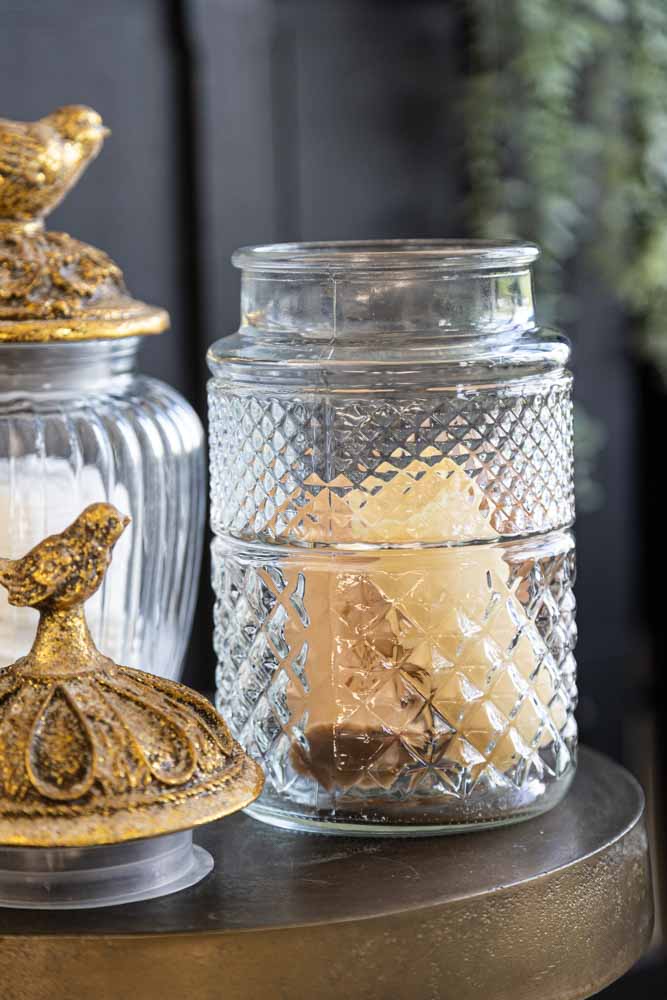 Tall Antique Bird Decorative Glass Jar - Image 3