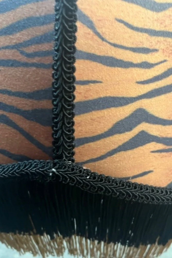 Tiger Print Double Tassel Edge Ceiling Light - SECONDS - Image 6